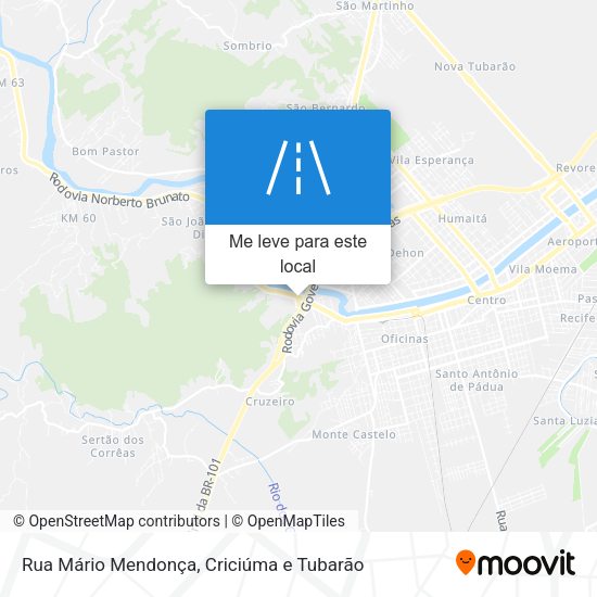 Rua Mário Mendonça mapa