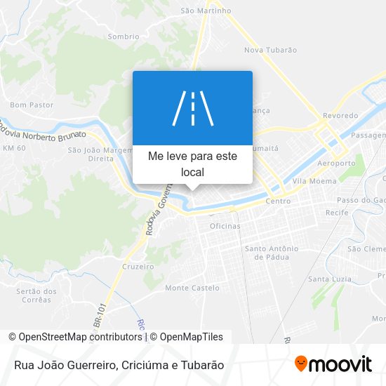 Rua João Guerreiro mapa