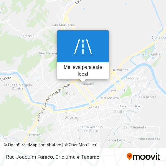 Rua Joaquim Faraco mapa