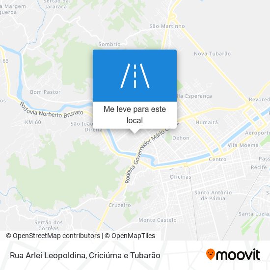 Rua Arlei Leopoldina mapa