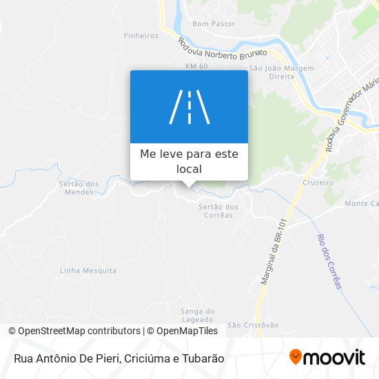 Rua Antônio De Pieri mapa