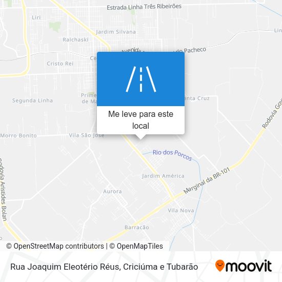 Rua Joaquim Eleotério Réus mapa