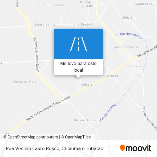 Rua Venício Lauro Rosso mapa