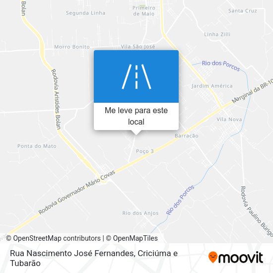 Rua Nascimento José Fernandes mapa