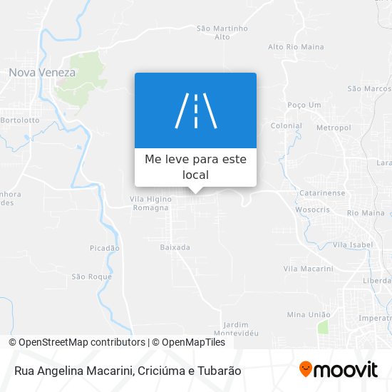 Rua Angelina Macarini mapa