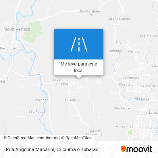 Rua Angelina Macarini mapa