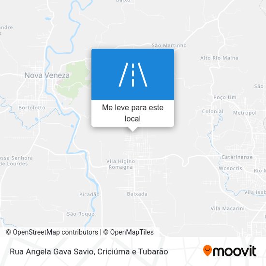 Rua Angela Gava Savio mapa