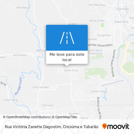 Rua Victória Zanette Dagostim mapa