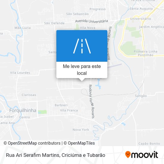 Rua Ari Serafim Martins mapa