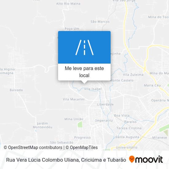 Rua Vera Lúcia Colombo Uliana mapa