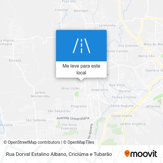 Rua Dorval Estalino Albano mapa