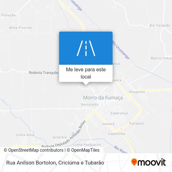 Rua Anílson Bortolon mapa