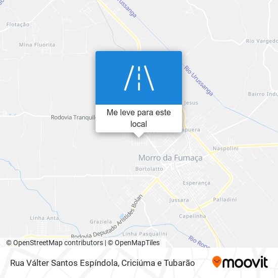 Rua Válter Santos Espíndola mapa