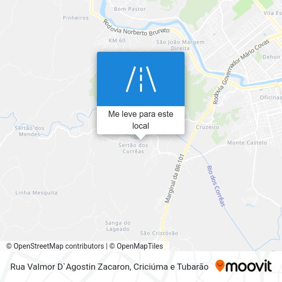 Rua Valmor D`Agostin Zacaron mapa