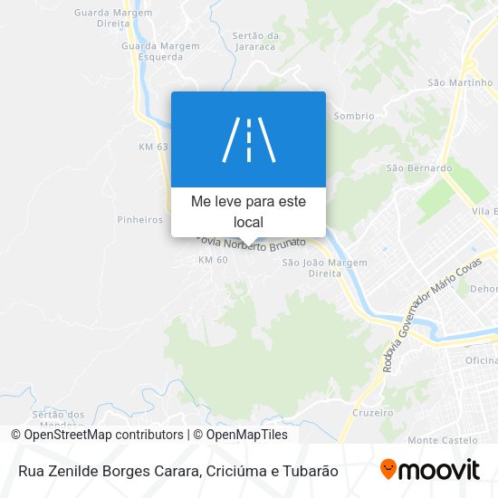 Rua Zenilde Borges Carara mapa