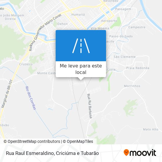 Rua Raul Esmeraldino mapa