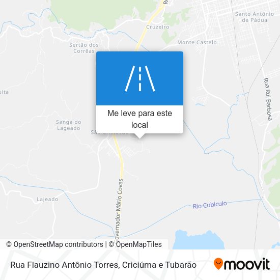 Rua Flauzino Antônio Torres mapa