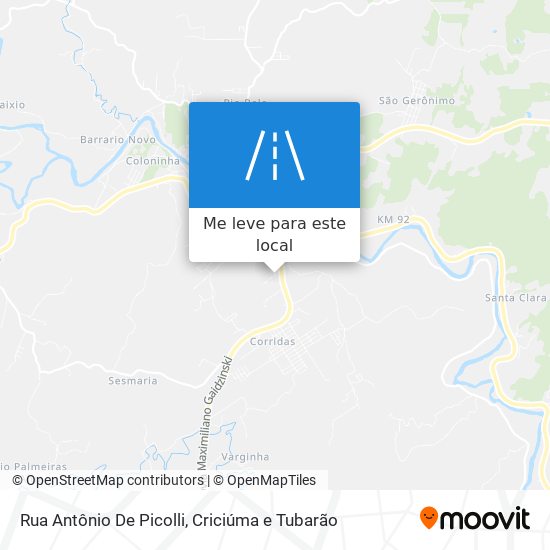 Rua Antônio De Picolli mapa