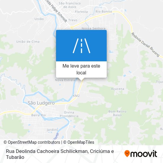 Rua Deolinda Cachoeira Schilickman mapa