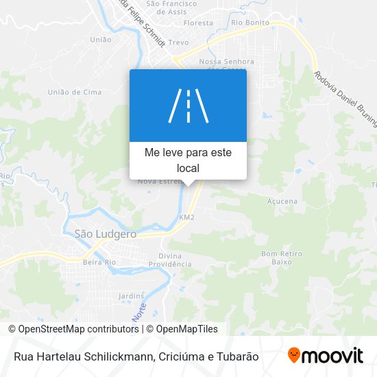 Rua Hartelau Schilickmann mapa