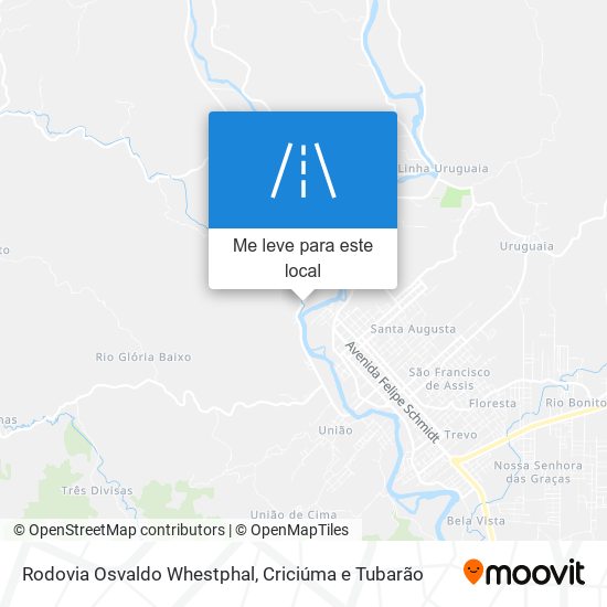 Rodovia Osvaldo Whestphal mapa