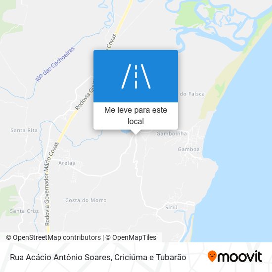 Rua Acácio Antônio Soares mapa