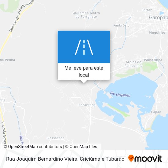 Rua Joaquim Bernardino Vieira mapa