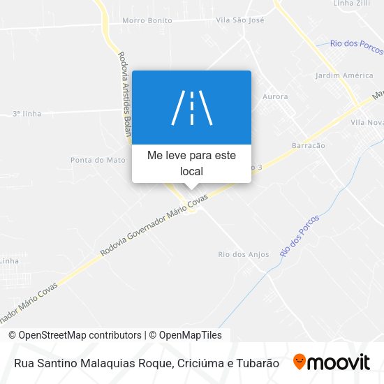 Rua Santino Malaquias Roque mapa