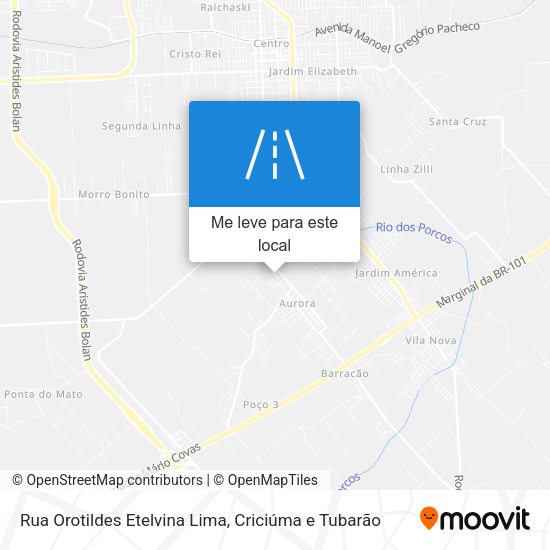 Rua Orotildes Etelvina Lima mapa