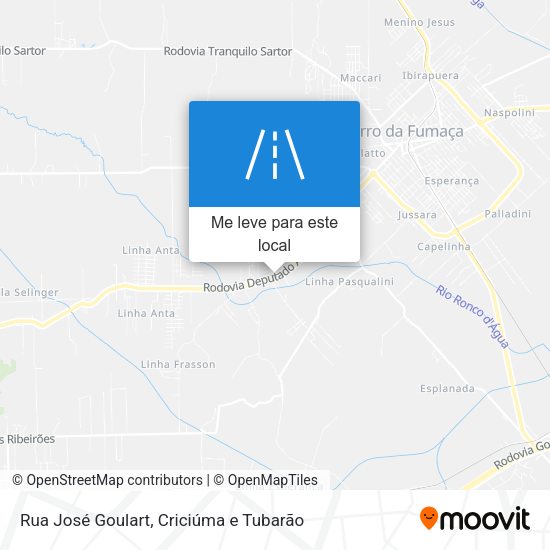 Rua José Goulart mapa