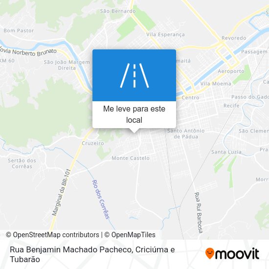 Rua Benjamin Machado Pacheco mapa