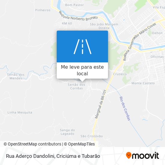 Rua Aderço Dandolini mapa