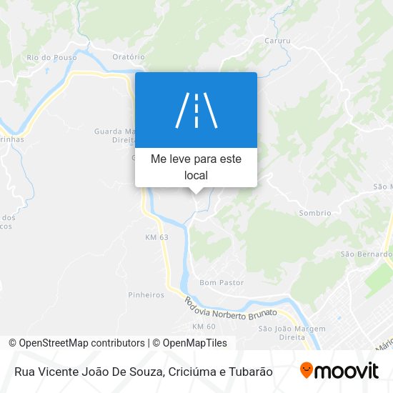 Rua Vicente João De Souza mapa