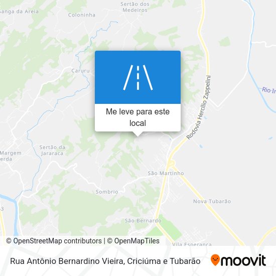 Rua Antônio Bernardino Vieira mapa