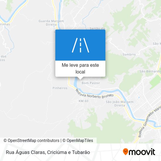 Rua Águas Claras mapa