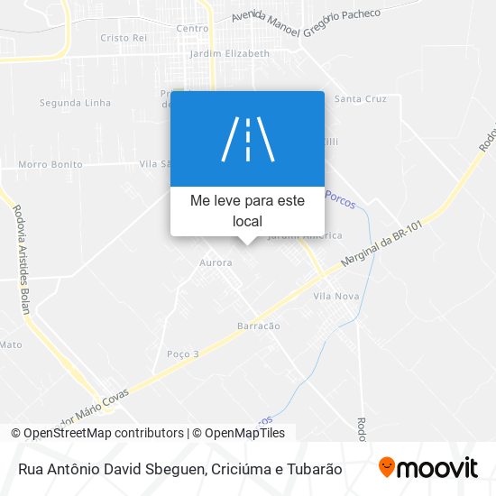 Rua Antônio David Sbeguen mapa