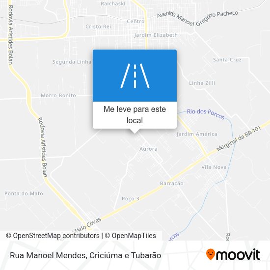Rua Manoel Mendes mapa