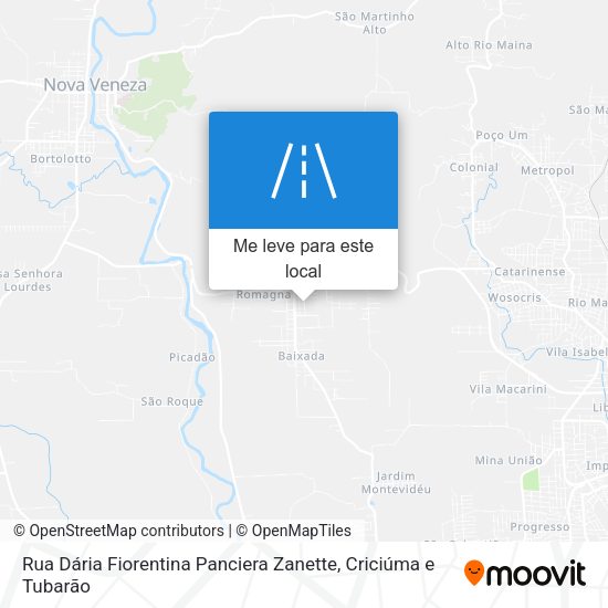 Rua Dária Fiorentina Panciera Zanette mapa