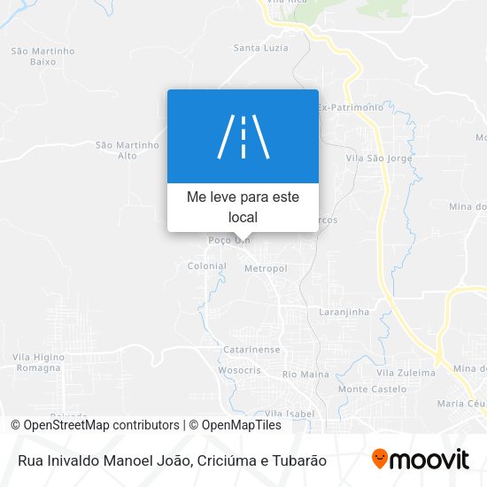Rua Inivaldo Manoel João mapa