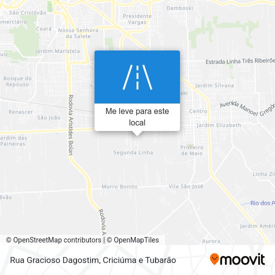 Rua Gracioso Dagostim mapa