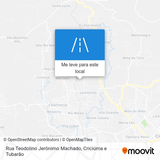 Rua Teodolino Jerônimo Machado mapa