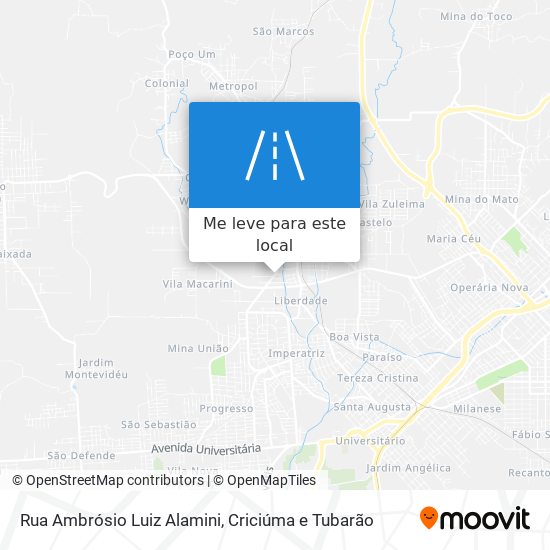 Rua Ambrósio Luiz Alamini mapa