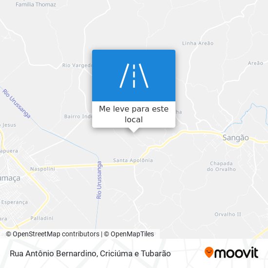 Rua Antônio Bernardino mapa