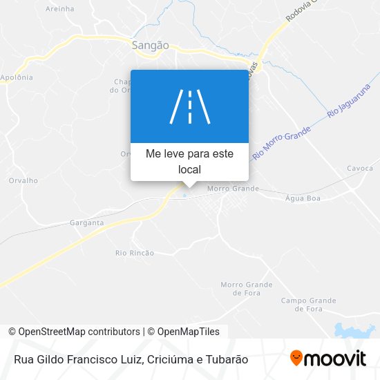 Rua Gildo Francisco Luiz mapa