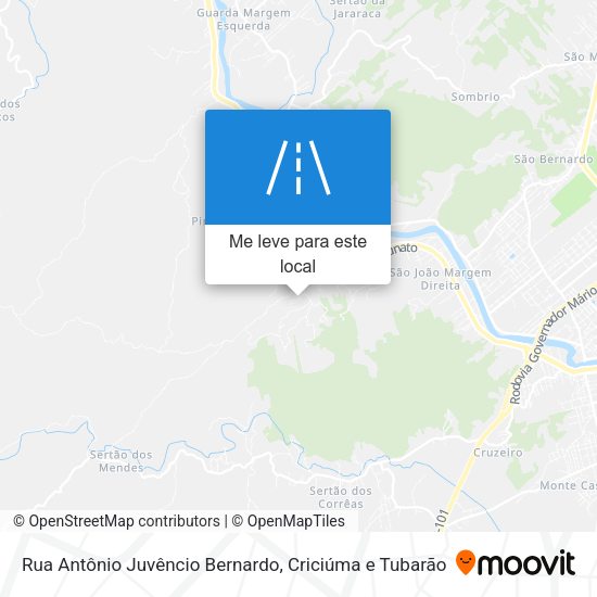 Rua Antônio Juvêncio Bernardo mapa