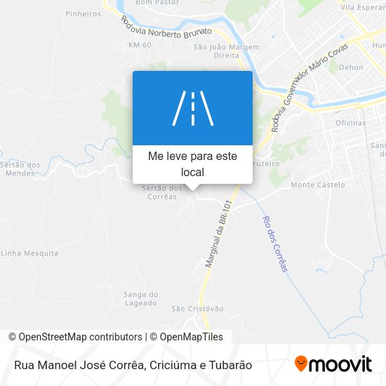 Rua Manoel José Corrêa mapa
