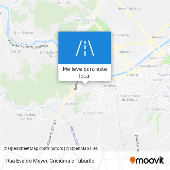 Rua Evaldo Mayer mapa