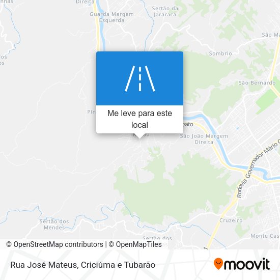 Rua José Mateus mapa