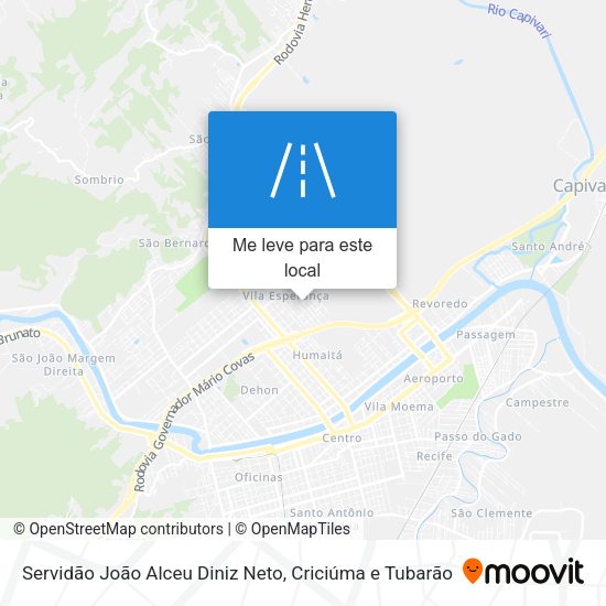 Servidão João Alceu Diniz Neto mapa