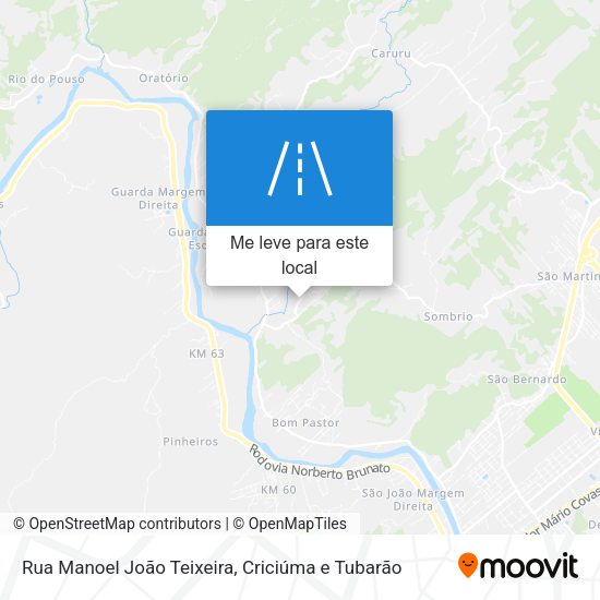Rua Manoel João Teixeira mapa